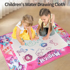 Magic Water Drawing Mat 80x60 CM Early Educational Toys Painting Board Kids Gifts With TWO Reusable Magic Pens Montessori Toys