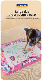 Magic Water Drawing Mat 80x60 CM Early Educational Toys Painting Board Kids Gifts With TWO Reusable Magic Pens Montessori Toys